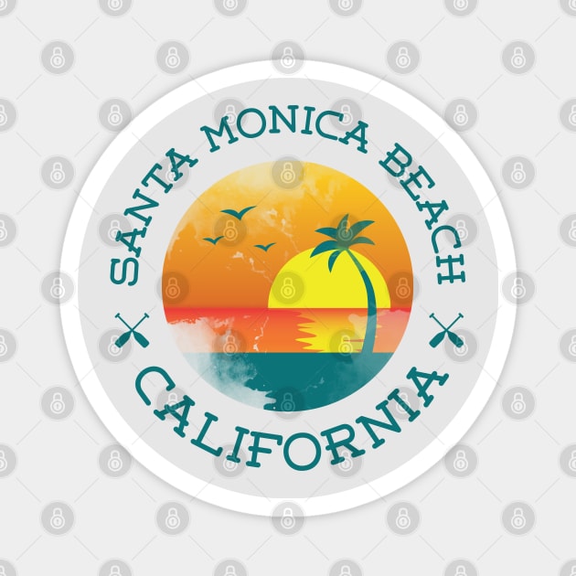 Santa Monica Beach California shirt Magnet by ICONZ80